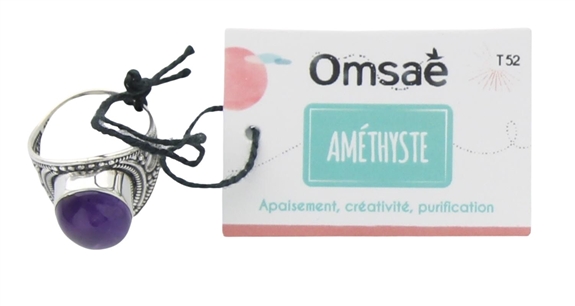 Bague Améthyste Argent 925 Alaka T52 2