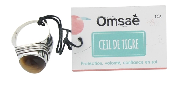 Bague Oeil de Tigre Argent 925 Manika T54 2