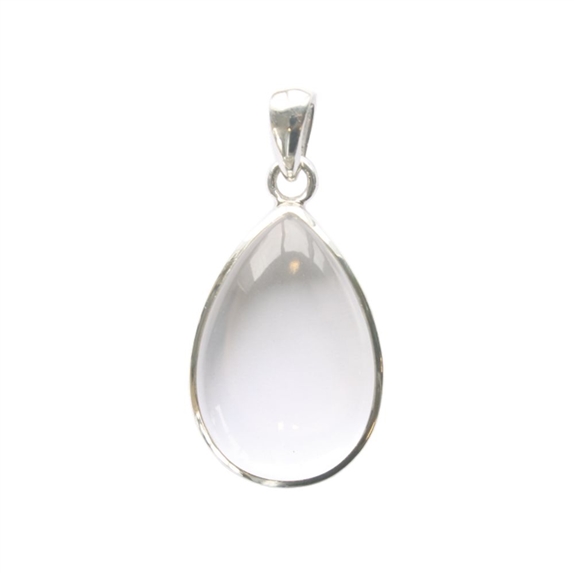Pendentif Cristal de Roche Argent 925 Forme goutte Grand modèle 1