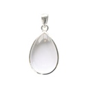 Pendentif Cristal de Roche Argent 925 Forme goutte Grand modèle 1