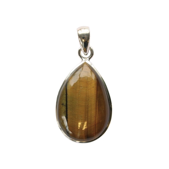 Pendentif Oeil de Tigre Argent 925 Forme goutte Grand modèle 1