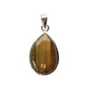 Pendentif Oeil de Tigre Argent 925 Forme goutte Grand modèle 1