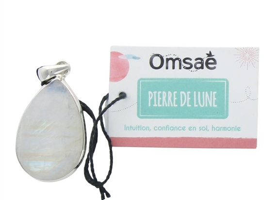 Pendentif Pierre de Lune Argent 925 Forme goutte Grand modèle 2