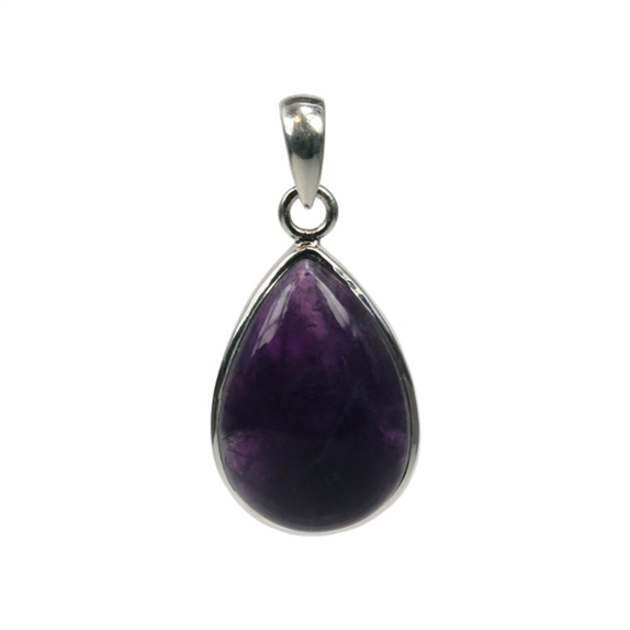Pendentif Améthyste Argent 925 Forme goutte Grand modèle 1