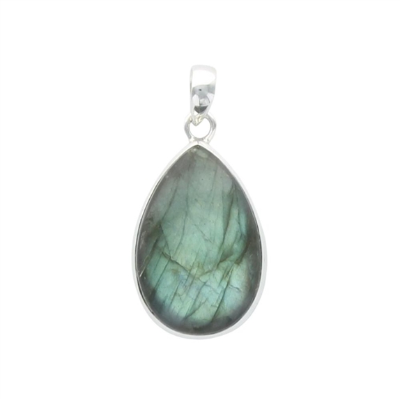 Pendentif Labradorite Argent 925 Forme goutte Grand modèle 1