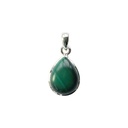 Pendentif Malachite Argent 925 Forme goutte Petit modèle 1