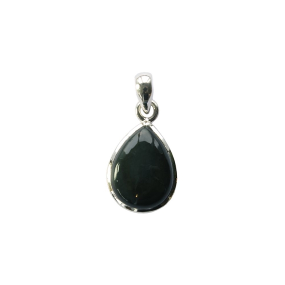 Pendentif Obsidienne Noire Argent 925 Forme goutte Petit modèle 1