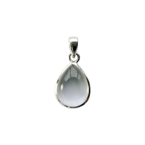 Pendentif Cristal de Roche Argent 925 Forme goutte Petit modèle 1