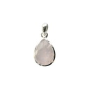 Pendentif Quartz Rose Argent 925 Forme goutte Petit modèle 1