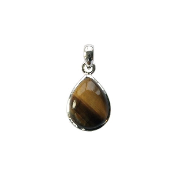 Pendentif Oeil de Tigre Argent 925 Forme goutte Petit modèle 1