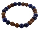 Bracelet Lapis Lazuli et Rudraksha Perles rondes 8 mm 1