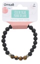 Bracelet Pierre de lave et Oeil de Tigre Perles rondes 8 mm 2