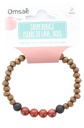 Bracelet Bois, Jaspe Rouge et Pierre de lave Perles rondes 8 mm 2
