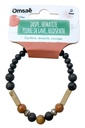 Bracelet Pierre de lave, Jaspe, Bois, Hématite Perles rondes 2