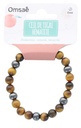 Bracelet Oeil de Tigre et Hématite Perles rondes 8 mm 2