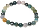 Bracelet Agate Multicolore et Hématite Perles rondes 8 mm 1