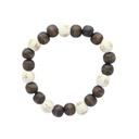 Bracelet Lucky Karma Bois clair et marron Perles rondes 10 mm 1