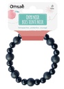 Bracelet Onyx Perles rondes 8 mm et Perles bois teinté noir 1 cm 2