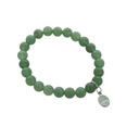 Bracelet Aventurine Verte Perles rondes 8 mm et Breloque Chance 1