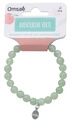 Bracelet Aventurine Verte Perles rondes 8 mm et Breloque Chance 2