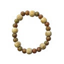 Bracelet Jaspe Perles rondes 8 mm et Perles bois 1 cm 1