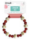 Bracelet Cornaline Perles rondes 8 mm et Perles bois 1 cm 2