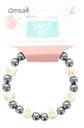Bracelet Hématite Perles rondes 8 mm et Perles bois 1 cm 2