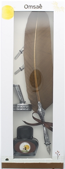 Coffret de Calligraphie 3 pointes Plume Marron 2
