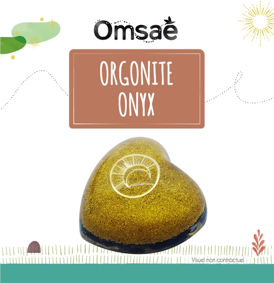 Coeur Orgonite Onyx Lune 2