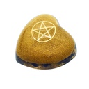 Coeur Orgonite Oeil de Tigre Pentacle 3