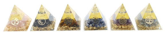 Mini Pyramide Orgonite Pierre naturelle 1