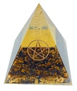 Pyramide Orgonite Oeil de Tigre Pentacle 1