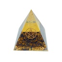 Pyramide Orgonite Oeil de Tigre Pentacle 3