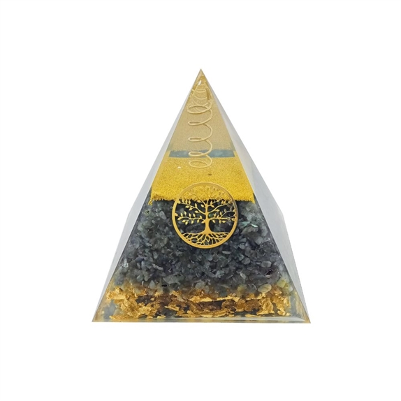 Pyramide Orgonite Labradorite Arbre de vie 3