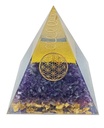 Pyramide Orgonite Améthyste Fleur de vie 1