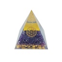 Pyramide Orgonite Améthyste Fleur de vie 3