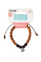 Bracelet Pierre de Lave Bois de Santal Perles rondes 8 mm Om 2