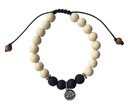 Bracelet Pierre de Lave Bois de Tulsi Perles rondes 8 mm Arbre de vie 1