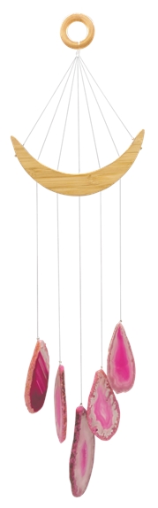 Carillon à vent Tranches d'Agate Rose 1
