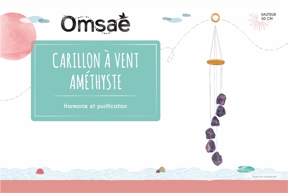 Carillon à vent Pierre brute Améthyste 2