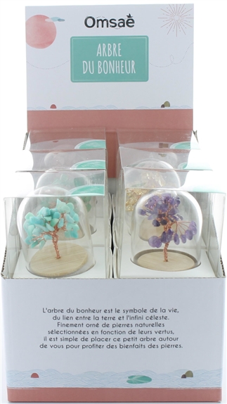 Mini Arbre du Bonheur sous cloche en Pierre 3