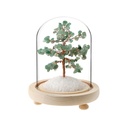 Arbre du Bonheur sous cloche Aventurine Verte 1
