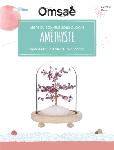 Arbre du Bonheur sous cloche Améthyste 2