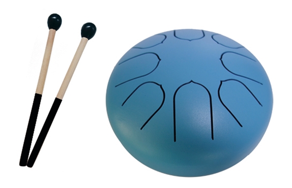 Mini Tongue Drum Bleu Diamètre 15 cm 1