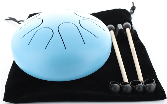Mini Tongue Drum Bleu Diamètre 15 cm 2