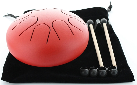 Mini Tongue Drum Rouge Diamètre 15 cm 2