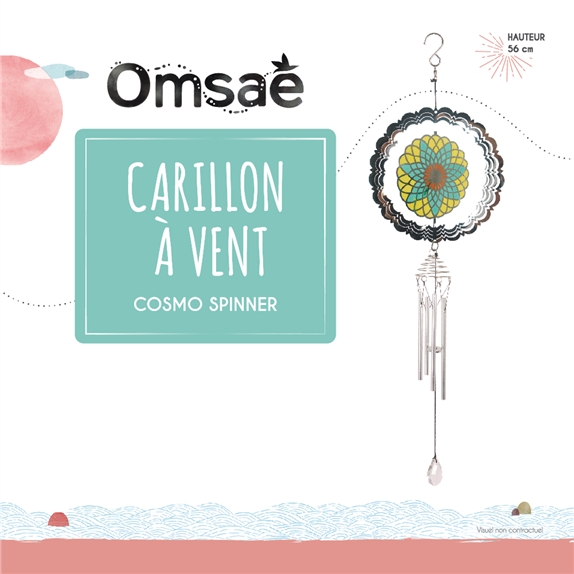 Carillon à vent Cosmo Spinner Rosace 56 cm 2