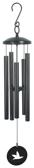 Carillon à vent Noir Oiseau 77 cm 1