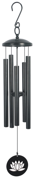 Carillon à vent Noir Lotus 77 cm 1