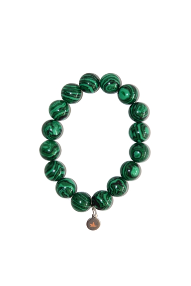 Bracelet Malachite Reconstituée Perles rondes 12 mm 1